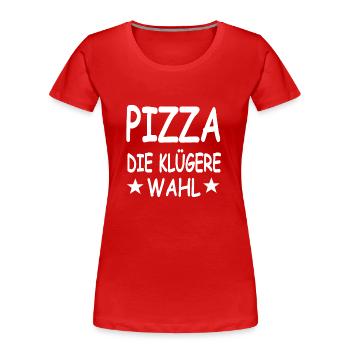 Pizza - Frauen Premium Bio T-Shirt - Rot - Vorne - Mia (176cm)