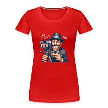 CamGlee - Immer im Fokus Edition - Frauen Premium Bio T-Shirt - Rot - Vorne - Mia (176cm)
