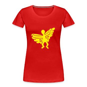 Hommage an K.H. - Frauen Premium Bio T-Shirt - Rot - Vorne - Mia (176cm)