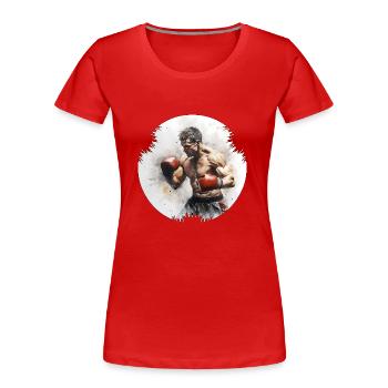 Boxing is one of the oldest sports - Women's Premium Organic T-Shirt - red - Front - Mia (176cm)