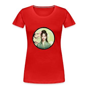 Smooth Asia - Women's Premium Organic T-Shirt - red - Front - Mia (176cm)