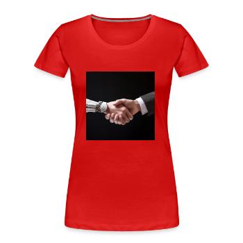 Robot - T-shirt bio Premium Femme - rouge - Devant - Mia (176cm)