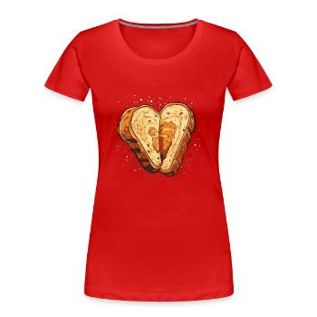 Brotherz Love Baker Pain grillé de cuisine au levain - T-shirt bio Premium Femme - rouge - Devant - Mia (176cm)