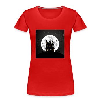Haunted house - Women's Premium Organic T-Shirt - red - Front - Mia (176cm)