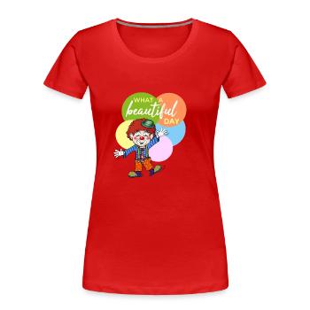 Quelle belle journée - T-shirt bio Premium Femme - rouge - Devant - Mia (176cm)