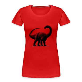 Dinosaure dinosaure dinosaure brachiosaure massif - T-shirt bio Premium Femme - rouge - Devant - Mia (176cm)