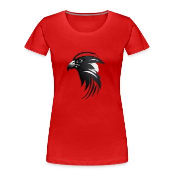 Adler Greifvogel Kopf - Frauen Premium Bio T-Shirt - Rot - Vorne - Mia (176cm)