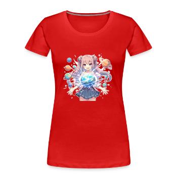 Manga Universe Mädchen - Frauen Premium Bio T-Shirt - Rot - Vorne - Mia (176cm)