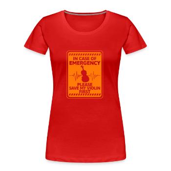 Musik Orchester Musikverein - Frauen Premium Bio T-Shirt - Rot - Vorne - Mia (176cm)
