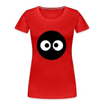 Lochaugen Spaß Kleinkind Schwarz Weiß Retro Pixel - Frauen Premium Bio T-Shirt - Rot - Vorne - Mia (176cm)