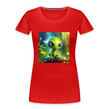 Firefly personnage extraterrestre mignon 57577 - T-shirt bio Premium Femme - rouge - Devant - Mia (176cm)