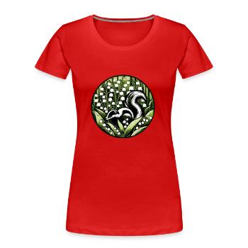 Skunk-Liebhaber - Frauen Premium Bio T-Shirt - Rot - Vorne - Mia (176cm)
