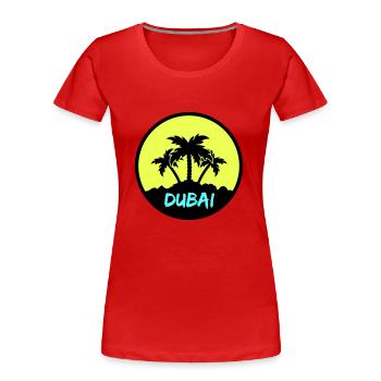 dubai - Frauen Premium Bio T-Shirt - Rot - Vorne - Mia (176cm)