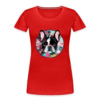 Mon petit toutou - T-shirt bio Premium Femme - rouge - Devant - Mia (176cm)