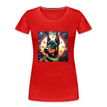 The Guardian - Women's Premium Organic T-Shirt - red - Front - Mia (176cm)