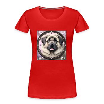 Easy - Women's Premium Organic T-Shirt - red - Front - Mia (176cm)