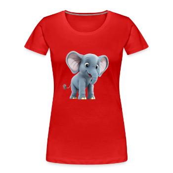 Being thick-skinned like an elephant protects - Women's Premium Organic T-Shirt - red - Front - Mia (176cm)