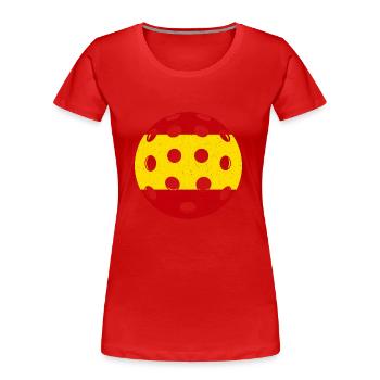 Pickleball Espagne - T-shirt bio Premium Femme - rouge - Devant - Mia (176cm)