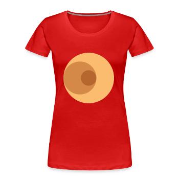 3 soleils - T-shirt bio Premium Femme - rouge - Devant - Mia (176cm)