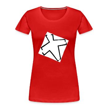 Banner der Bruderschaft - Frauen Premium Bio T-Shirt - Rot - Vorne - Mia (176cm)