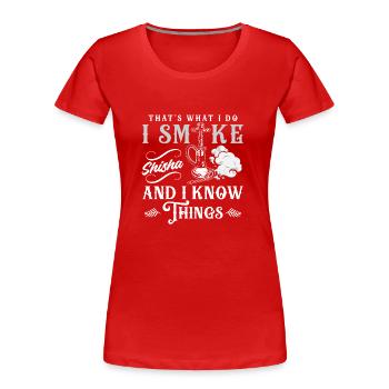Narguilé Chilling Orient - T-shirt bio Premium Femme - rouge - Devant - Mia (176cm)