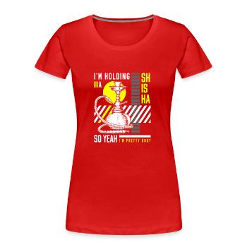 Sisha Tabak Chillig - Frauen Premium Bio T-Shirt - Rot - Vorne - Mia (176cm)