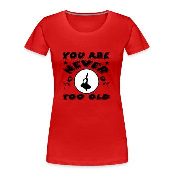 Tanzen - Frauen Premium Bio T-Shirt - Rot - Vorne - Mia (176cm)