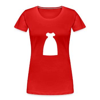 Kleid Symbol Klamotten cartoon - Frauen Premium Bio T-Shirt - Rot - Vorne - Mia (176cm)