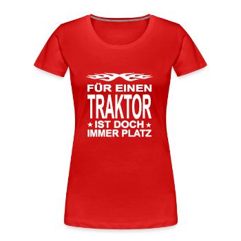 Traktor - Frauen Premium Bio T-Shirt - Rot - Vorne - Mia (176cm)