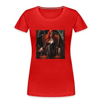 Devil - Frauen Premium Bio T-Shirt - Rot - Vorne - Mia (176cm)