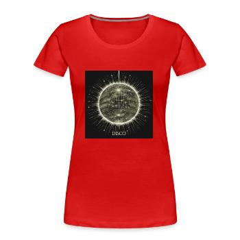 DISCO Ball - Women's Premium Organic T-Shirt - red - Front - Mia (176cm)