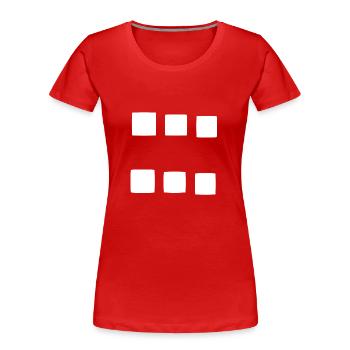 Muster Quadrat viereck symbol - Frauen Premium Bio T-Shirt - Rot - Vorne - Mia (176cm)