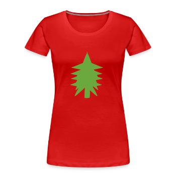 Fir tree tree natural - Women's Premium Organic T-Shirt - red - Front - Mia (176cm)