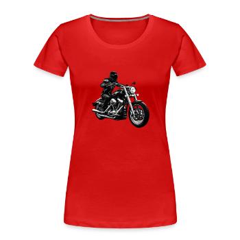 Croiseur chromatique - T-shirt bio Premium Femme - rouge - Devant - Mia (176cm)