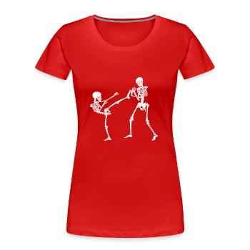 Karate Judo Jiu jitsu - Frauen Premium Bio T-Shirt - Rot - Vorne - Mia (176cm)