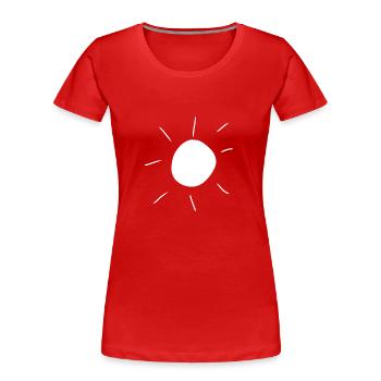 sonne symbol natur wetter sommer - Frauen Premium Bio T-Shirt - Rot - Vorne - Mia (176cm)