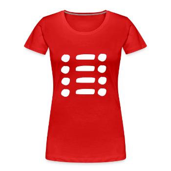 Linie punkte punkt formen symbol - Frauen Premium Bio T-Shirt - Rot - Vorne - Mia (176cm)