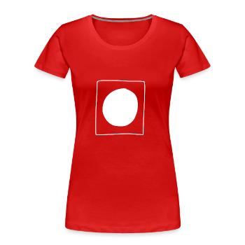 kreis quadrat symbol form - Frauen Premium Bio T-Shirt - Rot - Vorne - Mia (176cm)