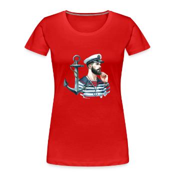MARIN PASSION DU SUD - T-shirt bio Premium Femme - rouge - Devant - Mia (176cm)