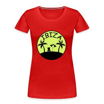 Island Palm Trees Ibiza - Women's Premium Organic T-Shirt - red - Front - Mia (176cm)