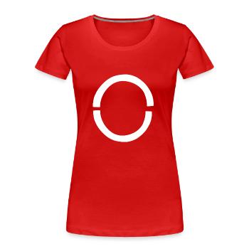 zwei bogen form symbol formen - Frauen Premium Bio T-Shirt - Rot - Vorne - Mia (176cm)