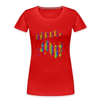 Jeu de joueur Jouer en ligne Jeux sur ordinateur Arcade Neon - T-shirt bio Premium Femme - rouge - Devant - Mia (176cm)