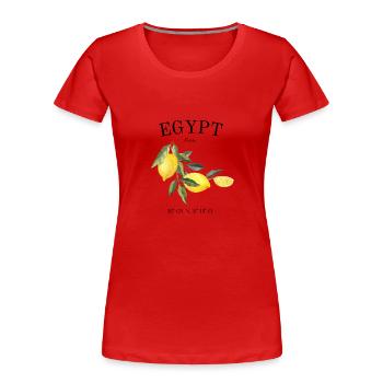 Ägypten - Afrika - Kairo - Souvenir - Geschenk - Frauen Premium Bio T-Shirt - Rot - Vorne - Mia (176cm)