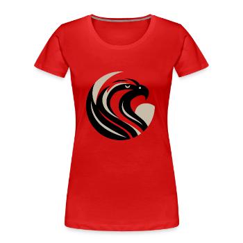 Stilisierter Adlerkopf - Frauen Premium Bio T-Shirt - Rot - Vorne - Mia (176cm)