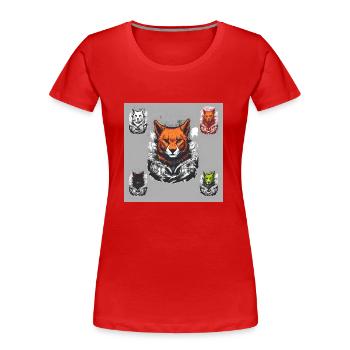 Hunter - Frauen Premium Bio T-Shirt - Rot - Vorne - Mia (176cm)
