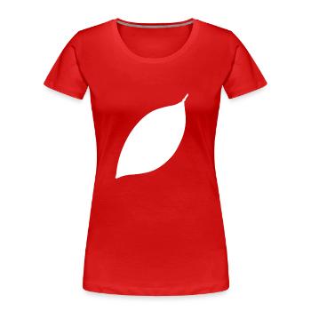 blatt symbol form natur - Frauen Premium Bio T-Shirt - Rot - Vorne - Mia (176cm)