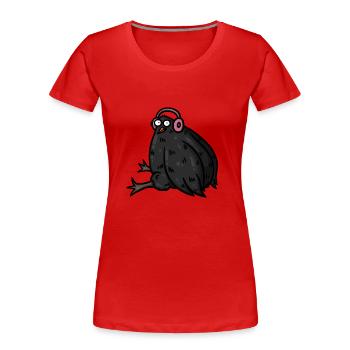 merle - T-shirt bio Premium Femme - rouge - Devant - Mia (176cm)
