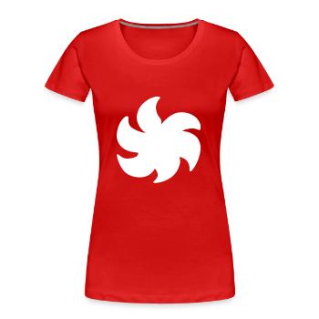 pflanze form symbol symbol blume - Frauen Premium Bio T-Shirt - Rot - Vorne - Mia (176cm)