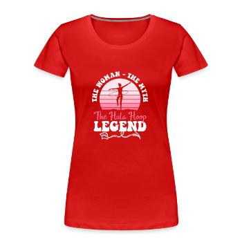 Hullern Sport Abnehmen Hobby - Frauen Premium Bio T-Shirt - Rot - Vorne - Mia (176cm)