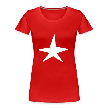 stern symbol form nacht - Frauen Premium Bio T-Shirt - Rot - Vorne - Mia (176cm)